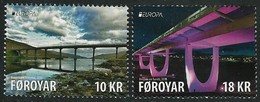 FEROE ISLANDS/ FAROE/ FÄRÖER/ FØROYAR - EUROPA 2018 - "PUENTES.- BRIDGES - BRÜCKEN - PONTS" - SERIE De 2 V, - 2018