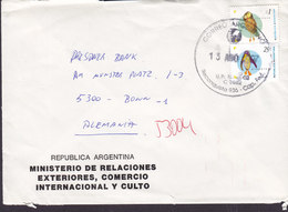 Argentina MINISTERIO RELACIONES EXTERIORES 1997 Cover Letra BONN Germany Penguin Eule Owl Stamps - Lettres & Documents