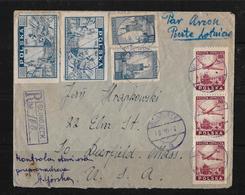 1910 Registered - Letter From Poland / Glinojeck To USA / Deerfield  ►RRR◄ - Vliegtuigen