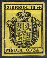 Sello 1/2 Onza Sercicio Oficial 1854,  Num 28 * - Unused Stamps