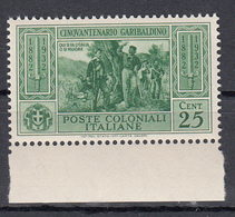 Emissioni Generali - Cinquantenario Garibaldino (1932) - 25 Cent. ** - Emisiones Generales