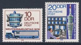 DDR Germany 1978 Mi 2316 /7 YT 1985 /6 ** World Telecommunications Day / Fernseh Turm - Weltfernmeldetag - Telecom