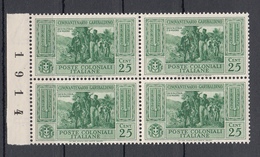 Emissioni Generali - Cinquantenario Garibaldino (1932) - 25 Cent. ** - Emisiones Generales