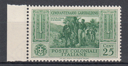 Emissioni Generali - Cinquantenario Garibaldino (1932) - 25 Cent. ** - Emisiones Generales