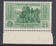 Emissioni Generali - Cinquantenario Garibaldino (1932) - 25 Cent. ** - Emisiones Generales