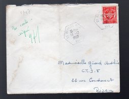 Saint Raphaël (83 Var) Lettre De 1959 Avec Cachet Hexagonal ST RAPHAEL MARINE Et Timbre Rouge De FM (PPP8746) - Schiffspost