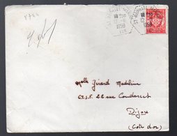St Raphaël (83 Var)   Lettre De 1959 Avec Cachet Hexagonal ST RAPHAEL MARINE   Et Timbre Rouge De FM (PPP8744) - Maritime Post