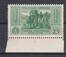 Emissioni Generali - Cinquantenario Garibaldino (1932) - 25 Cent. ** - Emisiones Generales