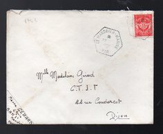 St Mandrier (83 Var)   Lettre De 1959 Avec Cachet Hexagonal ST MANDRIER MARINE   Et Timbre Rouge De FM (PPP8743) - Correo Marítimo