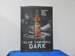 Plaque Métal "CLAN CAMPBELL DARK" Whisky - Plaques En Tôle (après 1960)