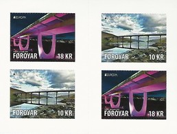 FEROE ISLANDS/ FAROE/ FÄRÖER/ FØROYAR - EUROPA 2018 - "PUENTES.- BRIDGES - BRÜCKEN - PONTS" -2 SERIES Tipo C INVERTIDAS - 2018