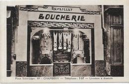 CPA Savoie Chambéry Commerce Shop Front Boucherie Non Circulé - Chambery