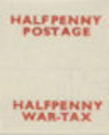 GREAT BRITAIN 1940 WAR WWII Essay ½d OVPT.R:THREE HALF PENCE POSTAGE - Variétés, Erreurs & Curiosités