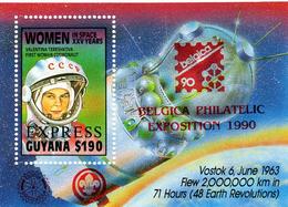 Guyana 1990, Philaexpo Belgia90, Rotary, Scout, Space, Overprinted In RED, BF - North  America