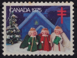 ANGEL Puppet  / 1975 Canada CHRISTMAS Tree Tuberculosis TBC Charity Stamp Label Cinderella Vignette - Marionnetten
