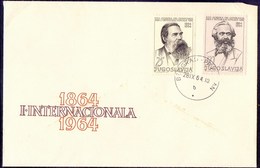 YUGOSLAVIA - Karl Marx - Engels - FDC - 1964 - Karl Marx