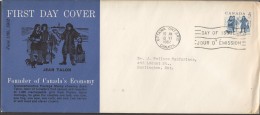 1962  Jean Talon  Sc 398 Schering  English FDC - 1961-1970