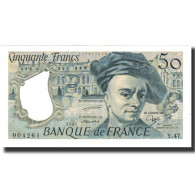 France, 50 Francs, 50 F 1976-1992 ''Quentin De La Tour'', 1987, NEUF - 50 F 1976-1992 ''Quentin De La Tour''