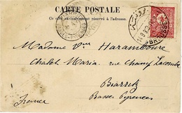 1903- Postcard From Broouse Fr.  20 Cent.  Cancelled Cad Bilingue   BROUSSE - Covers & Documents