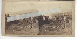 Circa 1865 TAORMINA SICILE STEREO ITALIE ITALIA PHOTO STEREO /FREE SHIPPING REGISTERED - Photos Stéréoscopiques