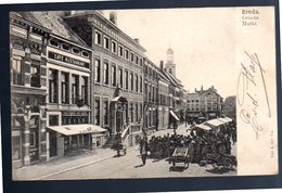 Breda 1904 Groep Mensen Bij De Markt Kleinrond KOEWACHT (35-53) - Breda