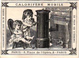 1 Chromo Carte  Pub. Calorifère Mobile Place De L'Opera Paris - Werbung