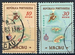 Macau, 1956, # 389/90, Used - Usati