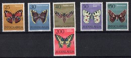 JUGOSLAVIA - 1964 - FAUNA JUGOSLAVA. FARFALLE. SERIE COMPLETA MNH** - Neufs