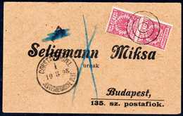 Beleg 10 Pfg., Tadelloses Senkr. Paar, Entwertet Mit Stummem Dreiringstempel Und Beiges. K1 CONSTANTINOPEL 1. 19/8 98 De - Sonstige & Ohne Zuordnung