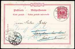 Beleg 10 Pfg., Bedarfskarte, Geschrieben Von Postagent Alfred Sachs Mit Gestochen Klarem Stempel ZANZIBAR KDPA 23/6 91 N - Altri & Non Classificati