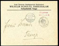 Beleg 1916, Vorausfrankierungs-Umschlag Tanga-Ausgabe Mit Violettem Franko-L2 "7½ H." Als Gef. Ortsbrief Der Bierbrauere - Other & Unclassified