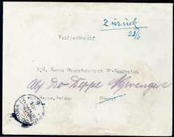 Beleg DODOMA 15/6 16, Li. Unten Auf Feldpostbrief Nach Maurui, Rs. Mit Hs. Vermerk "Zurück - Keine Beförderungsgelegenhe - Sonstige & Ohne Zuordnung