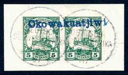 Briefst. OKOWAKUATJIWI, Blauer Wanderstempel Vom 8/5 07, Ideal Auf Tadellosem Bfstk. Mit Waagr. Paar 5 Pfg. (Michel: 25( - Other & Unclassified