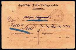 Beleg 1904, K.D.FELD-POSTSTATION Nr.3, Klarer Abschlag Auf Orangefarbenem Feld-Telegrammumschlag Mit Vermerk "Feldpostbr - Andere & Zonder Classificatie