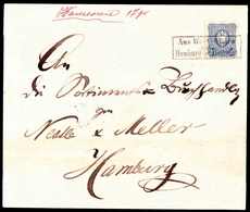 Beleg 1886, "Kamerun 17 Gr", Roter Hs. Aufgabevermerk Auf Seepost-Vorläuferbrief 20 Pfg. (etwas Unfrisch) Nach Hamburg,  - Other & Unclassified