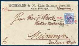 Beleg Klein-Batanga: 20 Pfg., Einzelfrankatur Auf Schönem Woermann-Vordruckbrief Nach Dtld. Mit Roter Handschriftlicher  - Other & Unclassified