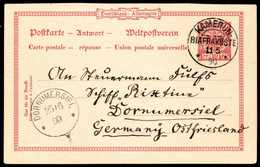 Beleg 10 Pfg., Tadelloses Antwortteil Von Doppelkarte 10/10 Pfg. Mit Klarem Stempel KAMERUN BIAFRAKÜSTE 11/5 90, Rs. Abs - Other & Unclassified