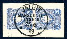 Briefst. 20 Pfg., Tadelloses Senkr. Paar Auf Bfstk. Mit Idealem Stempel JALUIT MARSCHALL-INSELN 25/6 89. So Schön Selten - Andere & Zonder Classificatie