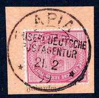 Briefst. 2 Mk., Tadelloser PA-Abschnitt Mit Vollem Stempel APIA KDPA 21/2 99.<br/><b>Katalogpreis: 350,-+</b> (Michel: V - Autres & Non Classés