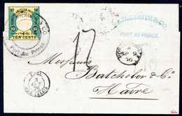 Beleg 10 C., Farbfrische Einzelfrankatur (min. Unreg. Zhg.) Auf Brief Mit Abs.-Stempel PORT AU PRINCE Nach Frankreich, S - Other & Unclassified