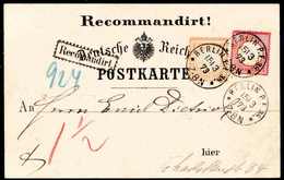 Beleg ½ Gr. Mit 1 Gr. Rosa Auf Vorgedruckter Rekommandiert-Ortspostkarte (leichte Beförd.-Spuren), Klare Stempel BERLIN  - Other & Unclassified