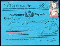 Beleg Frankierter Telegramm-Umschlag: 1 Gr. Mit 2 Gr. Ultramarin, Frische Kabinettstücke Mit Klarem Hannover-K2 NORTHEIM - Sonstige & Ohne Zuordnung