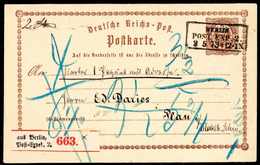 Beleg Teilfrankierte Paketbegleitkarte: ½ Gr., Tadellose Postkarte Mit Klarem R3 BERLIN POST-EXP.2. 2/5 73 Als Paketbegl - Other & Unclassified