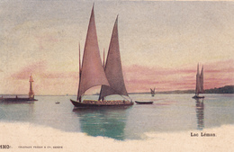 SUISSE,HELVETIA,SWISS,SWITZERLAND,SCHWEIZ,SVIZZERA,LAC LEMAN ,1910,VOILIER,BATEAU - Sonstige & Ohne Zuordnung