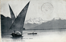 SUISSE,HELVETIA,SWISS,SWITZERLAND,SCHWEIZ,SVIZZERA,LAC LEMAN ,1905,VOILIER,BATEAU - Sonstige & Ohne Zuordnung