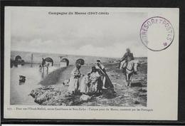 Maroc Marcophilie - Cachet Militaire - Carte Postale - Briefe U. Dokumente