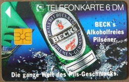 Germany - K 0212c, Beck's Bier Alkoholfreies Pilsener 4, Beer, Sailing Boat, 3.300ex, 3/94, Used - K-Series: Kundenserie