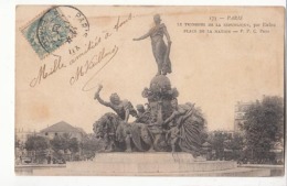 France Paris - Le Triophe De La Républiqur , Par Dalou - Place De La Nation - Carte Précurseur  :  Achat Immédiat - Statues