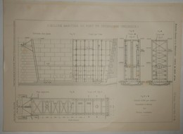 Plan De L'écluse Maritime Du Port De Zeebrugge En Belgique. 1905. - Travaux Publics