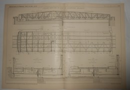 Plan De L'écluse Maritime Du Port De Zeebrugge En Belgique. 1905. - Public Works